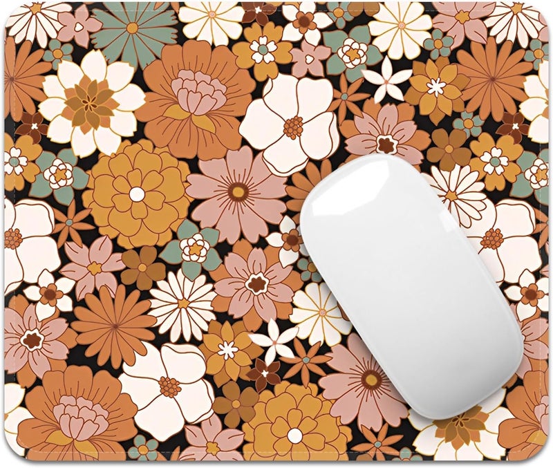 FROGIGO Square Mouse Pad with Stitched Edge, Premium Mousepad Washable Cloth. Computer Mouse Pad with Non-Slip Rubber Base, Mouse Pads for Computers Laptop Mouse 9.25x7.75x0.12 inch-Bohemia - Image 1